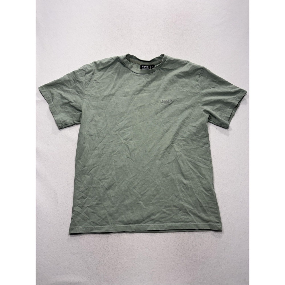 Snipes Shirt Mens Large Green Basic Logo Crew Neck Short Sleeve Tee Streetwear